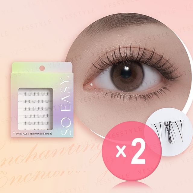 MEKO-So Easy Glue-Free Single Lower Eyelashes 2pcs Bundle Set