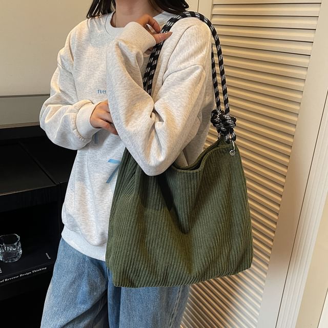 Melois-Corduroy Tote Bag