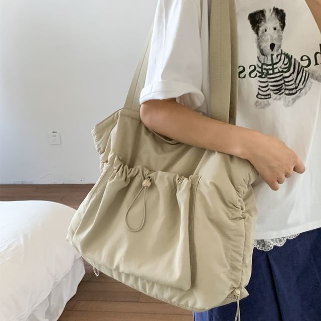 Melois-Drawstring Multi-Pocket Tote Bag