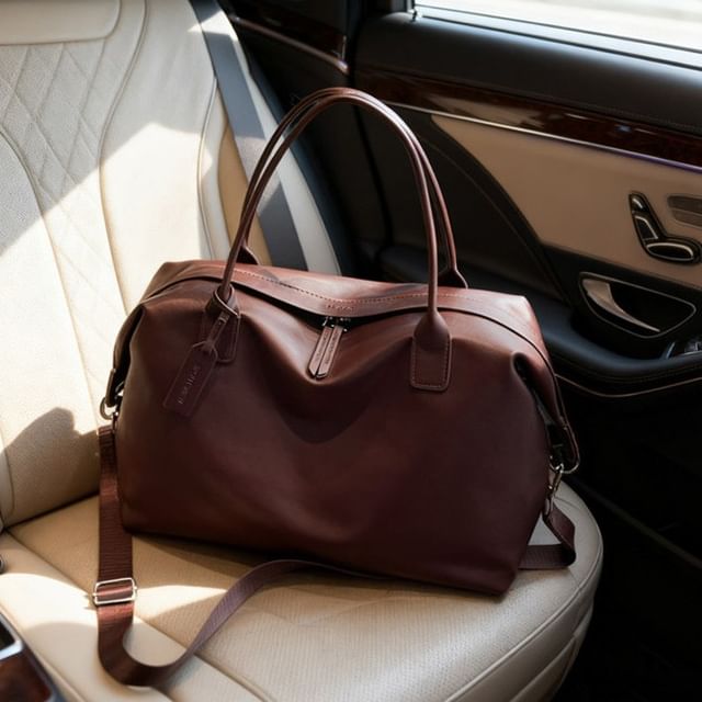 Melois-Faux Leather Carryall