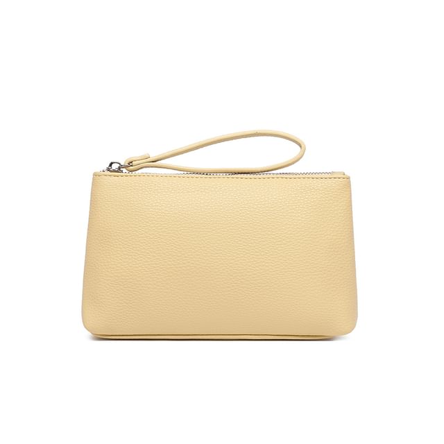 Melois-Faux Leather Plain Clutch