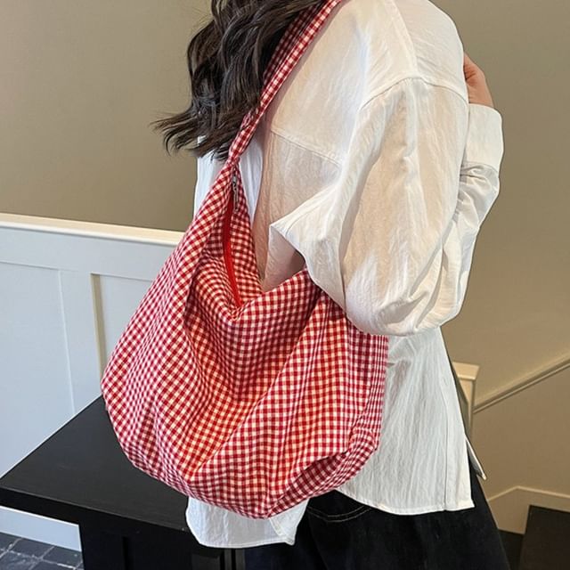 Melois-Gingham Crossbody Bag