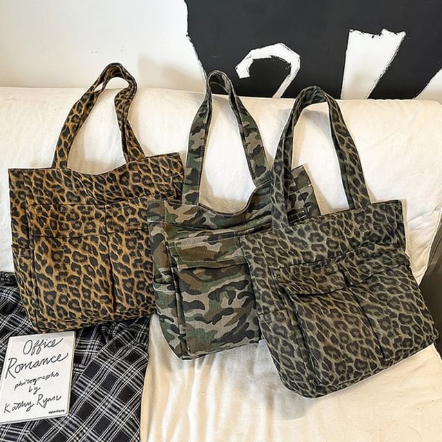 Melois-Leopard Print Tote Bag