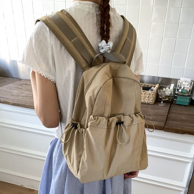 Melois-Nylon Plain Backpack