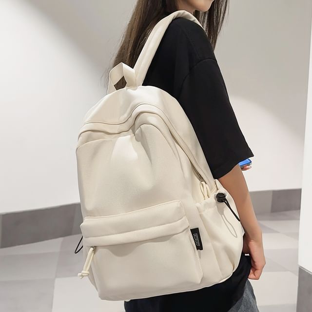 Melois-Nylon Plain Backpack