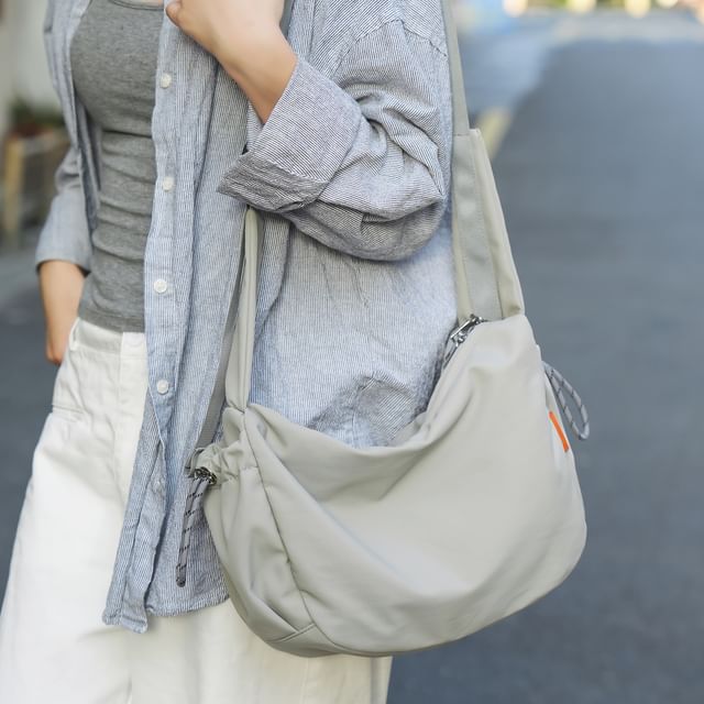 Melois-Nylon Plain Shoulder Bag