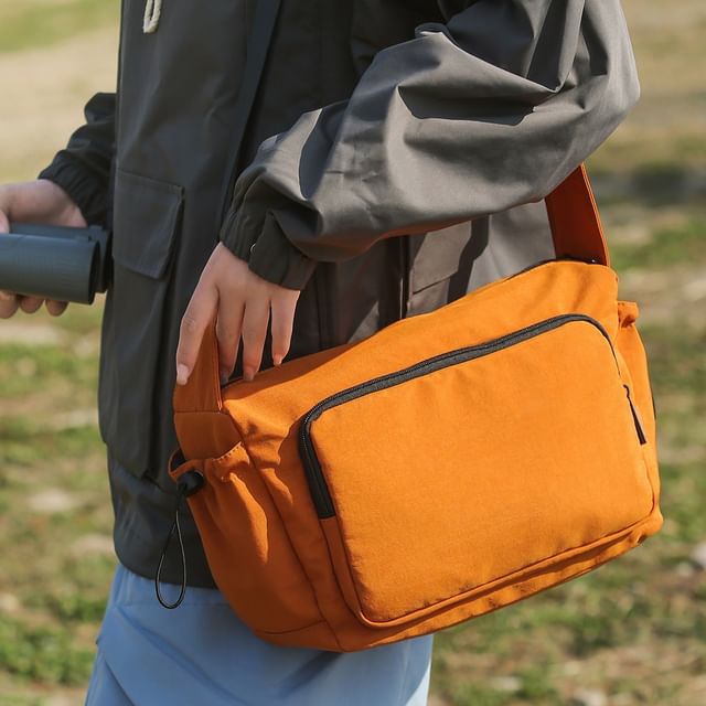 Melois-Nylon Plain Shoulder Bag