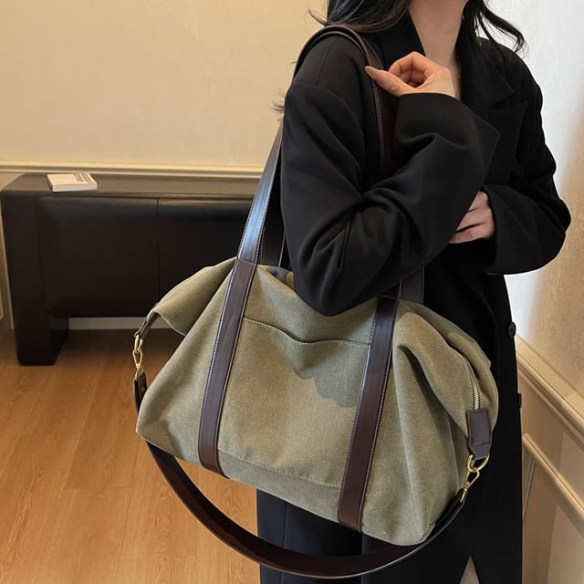 Melois-Plain Canvas Carryall Bag