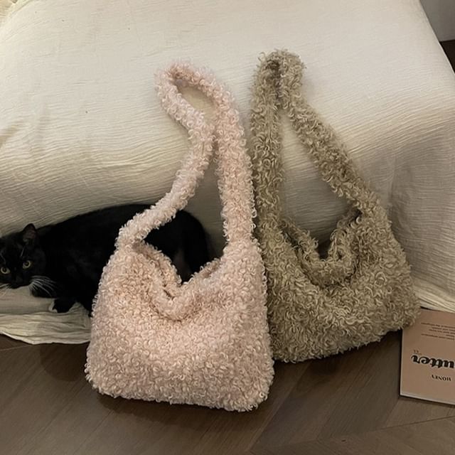 Melois-Plain Fluffy Crossbody Bag