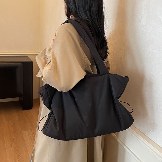 Melois-Plain Puffer Tote Bag