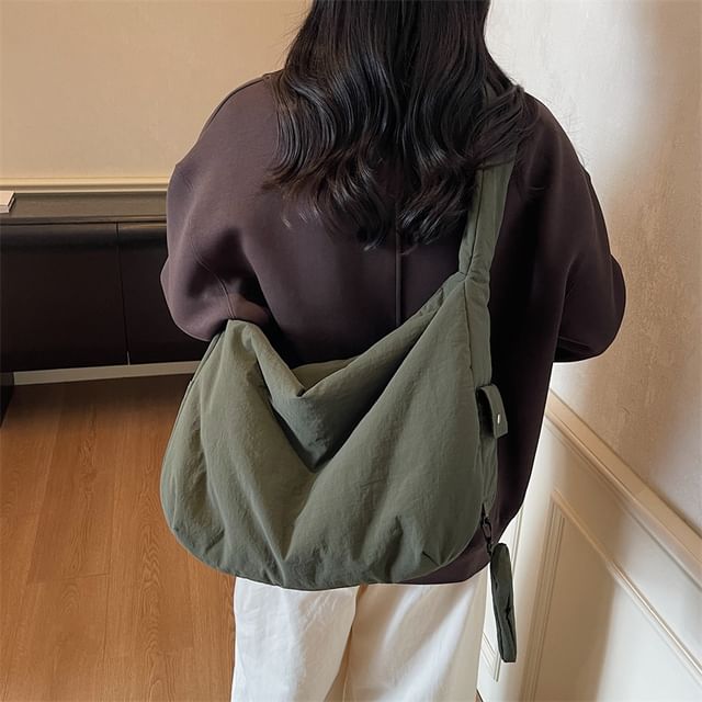 Melois-Plain Zip Crossbody Bag