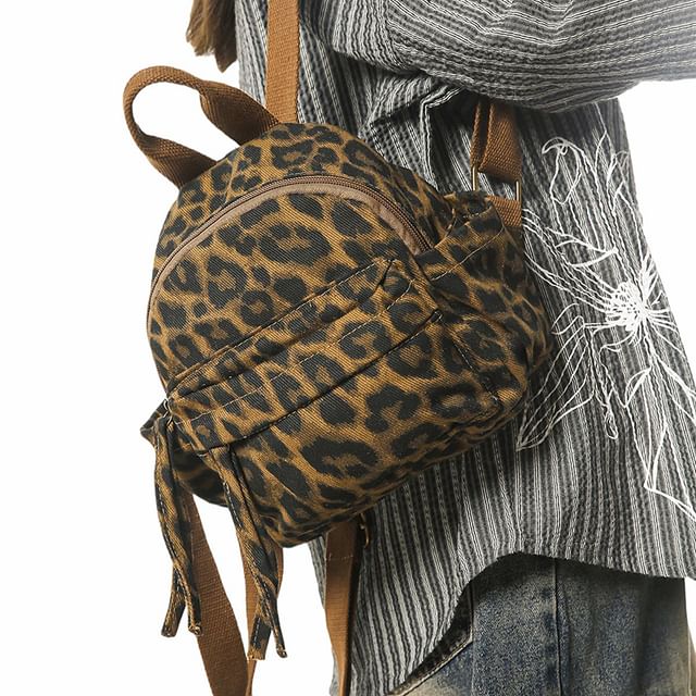 Melois-Print Canvas Backpack