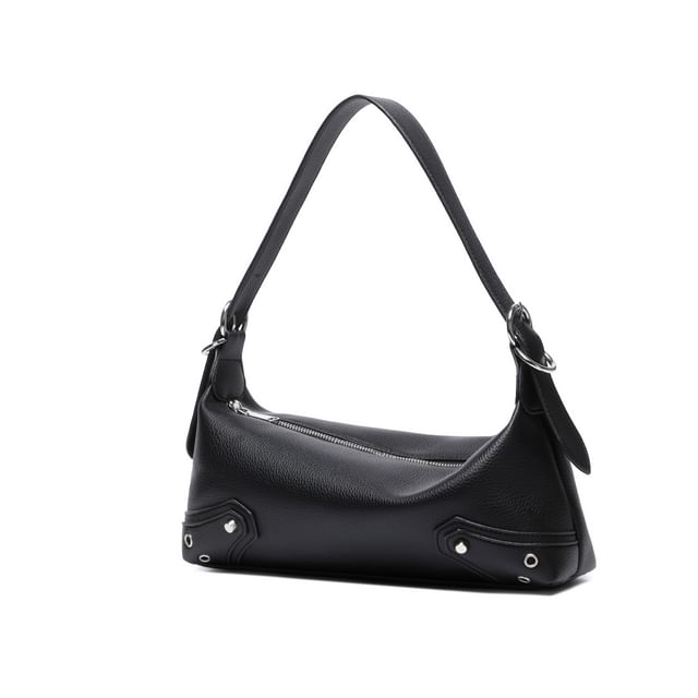 Melois-Studded Grommet Buckled Shoulder Bag