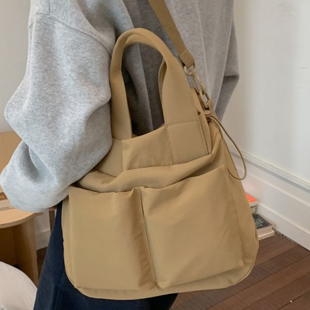 Melois-Textile Plain Crossbody Bag