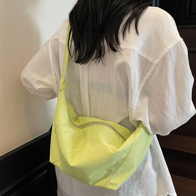 Melois-Textile Plain Crossbody Bag