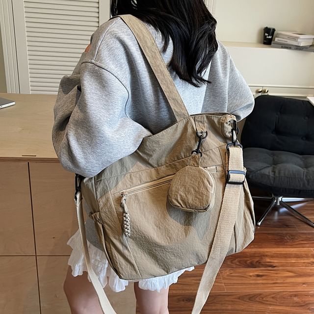 Melois-Textile Plain Tote Bag