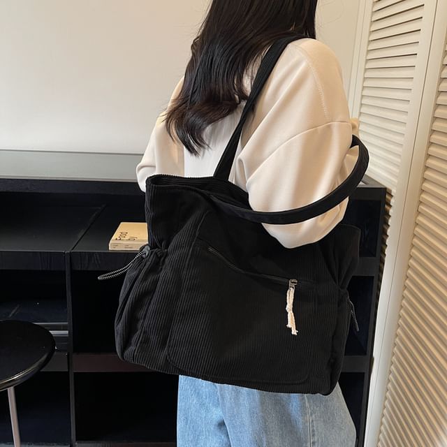 Melois-Textile Plain Tote Bag