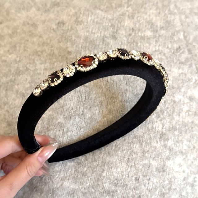 Mentosi-Embellished Rhinestone Headband
