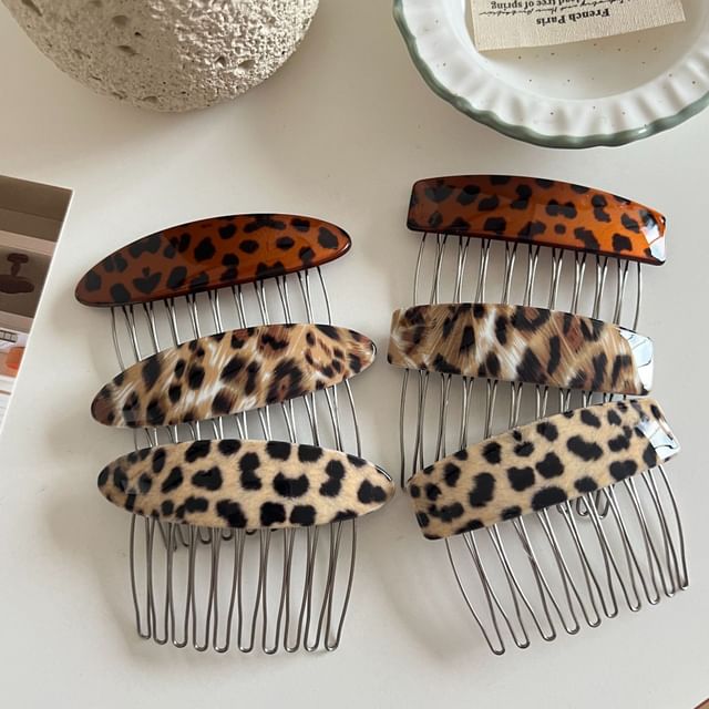 Mentosi-Leopard Print Hair Comb