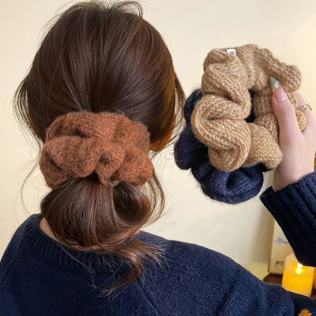 Mentosi-Plain Knit Scrunchie