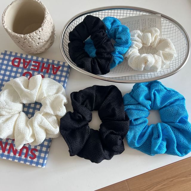Mentosi-Plain Pointelle Scrunchie