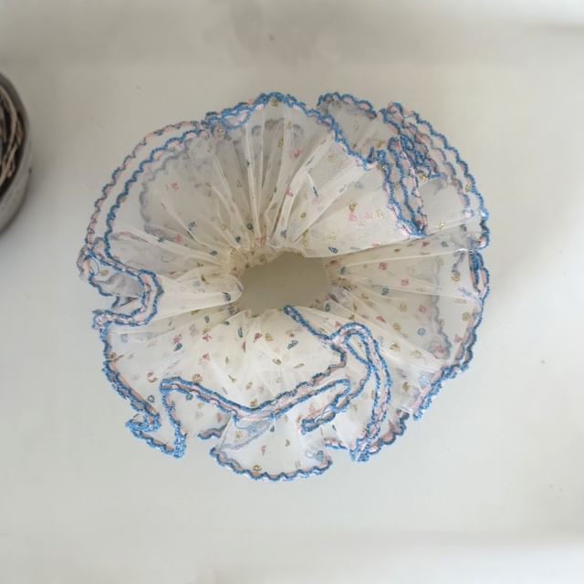 Mentosi-Polka Dot Mesh Scrunchie