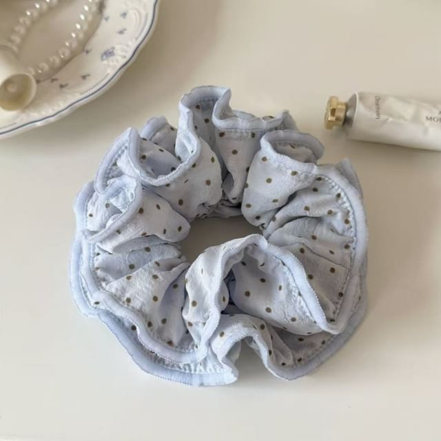 Mentosi-Polka Dot Ruffle Scrunchie