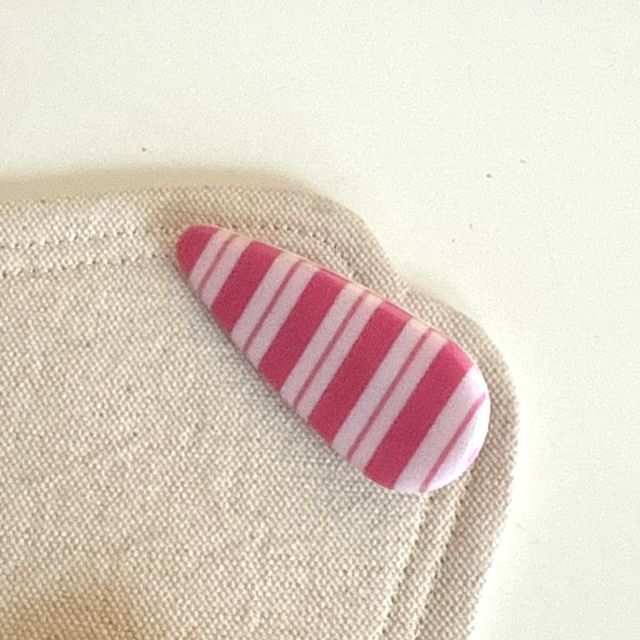 Mentosi-Striped Hair Clip