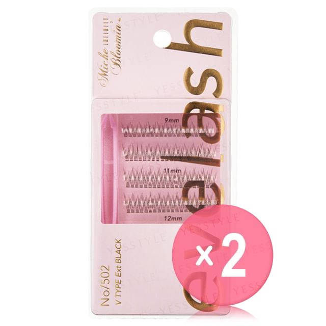 Miche Bloomin-Eyelash Infinity Line Self Extensions 502 V Type Ext Black 2pcs Bundle Set