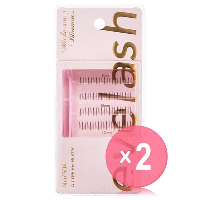 Miche Bloomin-Eyelash Infinity Line Self Extensions 504 A Type Ext Black 2pcs Bundle Set
