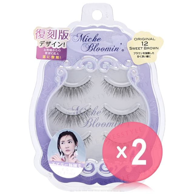 Miche Bloomin-Eyelash Original Line 12 Sweet Brown 2pcs Bundle Set