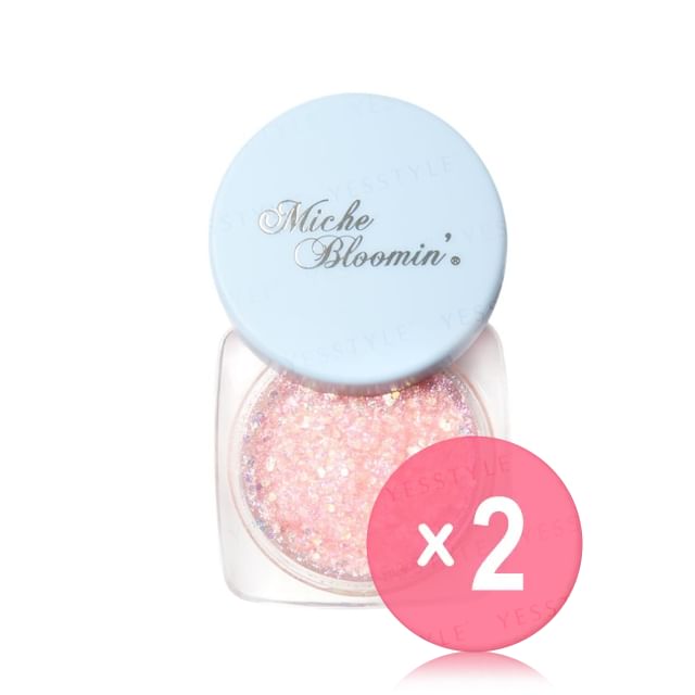 Miche Bloomin-Idol Glitter Gel 02 Pinky Buzz 2pcs Bundle Set