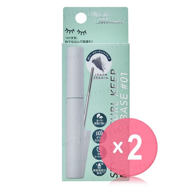 Miche Bloomin-Styling Curl Keep Mascara Base 01 Sheer Tint Black 2pcs Bundle Set
