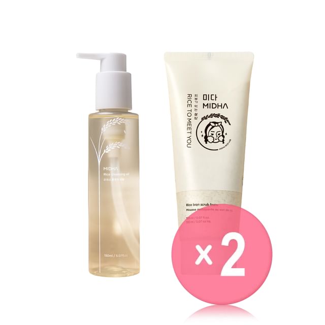 MIDHA-Rice 2 Step Cleansing Duo Set 2pcs Bundle Set