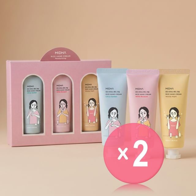 MIDHA-Rice Hand Cream Set 2pcs Bundle Set
