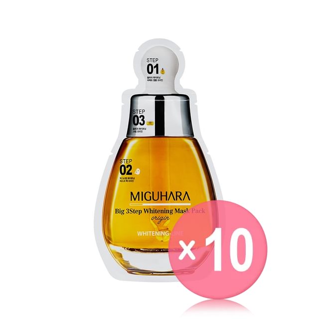 MIGUHARA-Big 3 Step Whitening Mask Pack Origin 10pcs Bundle Set