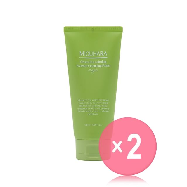 MIGUHARA-Green Tea Calming Essence Cleansing Foam Origin 2pcs Bundle Set