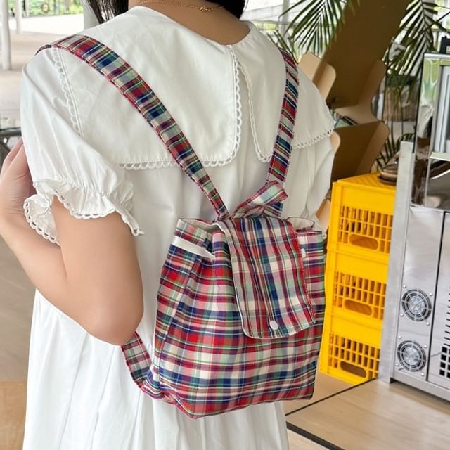 Milha-Flap Fabric Backpack