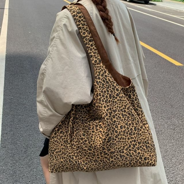 Milha-Leopard Print Tote Bag