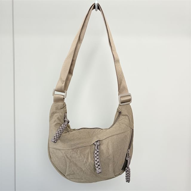 Milha-Plain Nylon Crossbody Bag