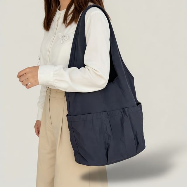 Milha-Plain Nylon Tote Bag