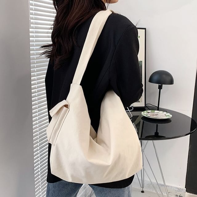 Milha-Plain Zip Crossbody Bag