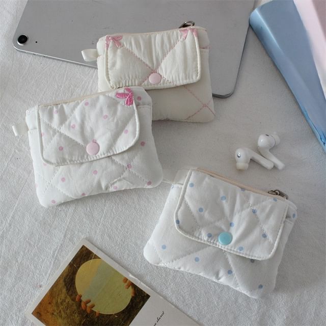 Milha-Quilted Flap Zip Pouch