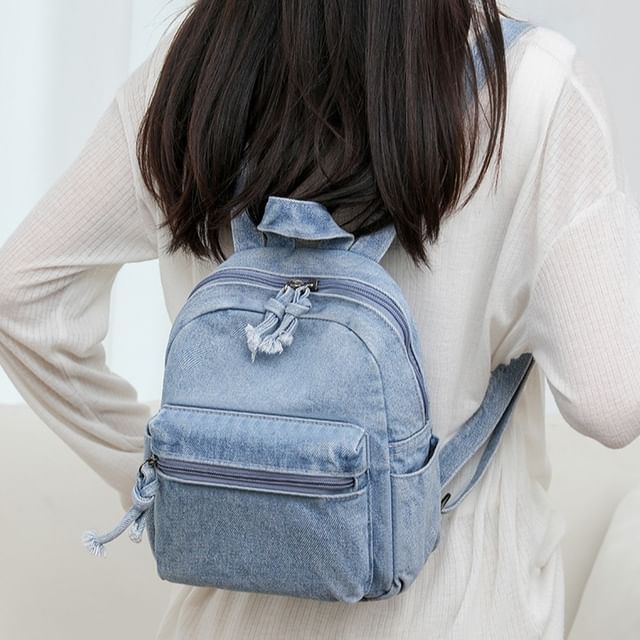 Milha-Washed Denim Backpack