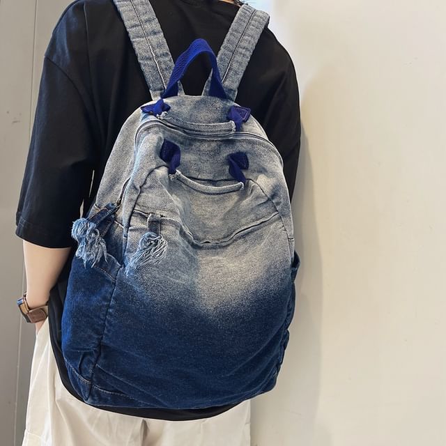 Milha-Washed Denim Backpack