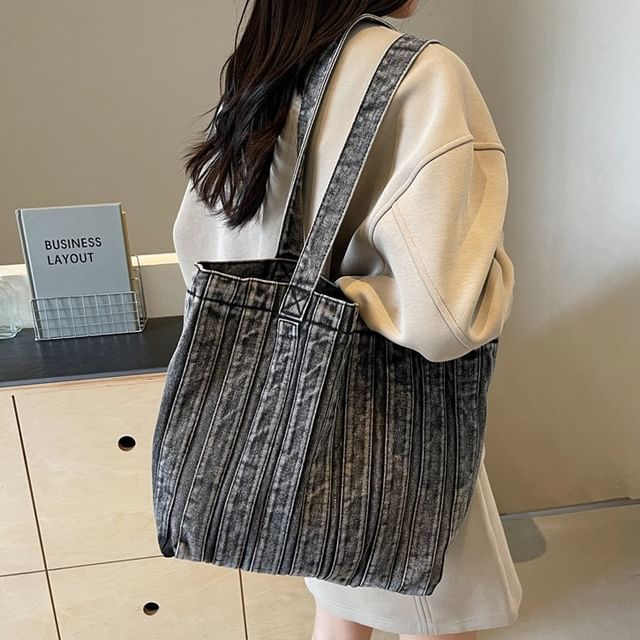 Milha-Washed Denim Tote Bag