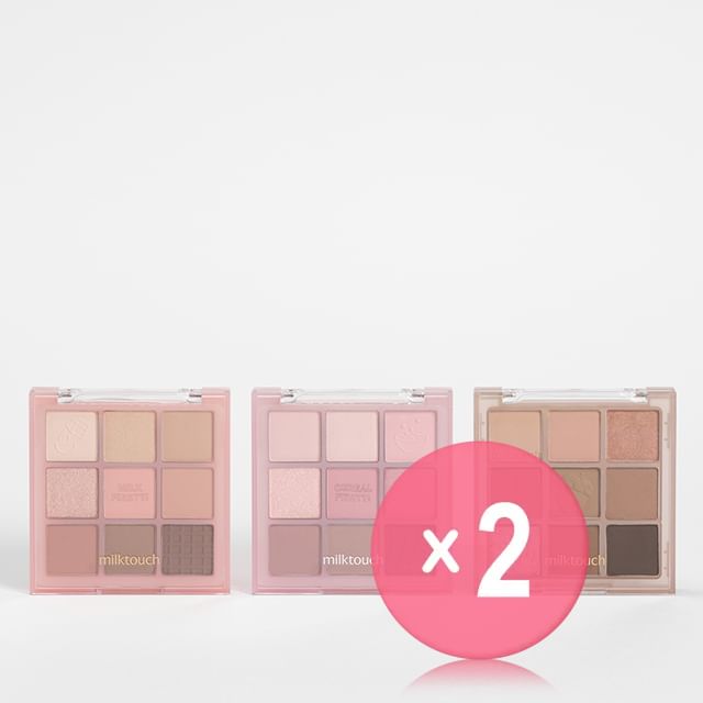 Milk Touch-Tone On Shadow Palette - 3 Types 2pcs Bundle Set