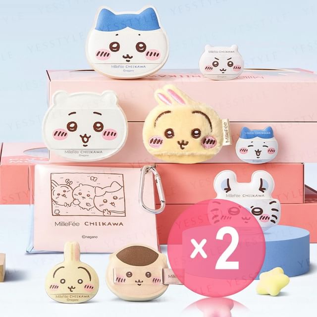 MilleFee-Chiikawa Makeup Puff Complete Box 2pcs Bundle Set