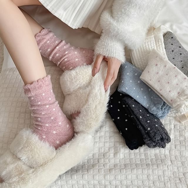 Mimiyu-Dotted Short Socks Set