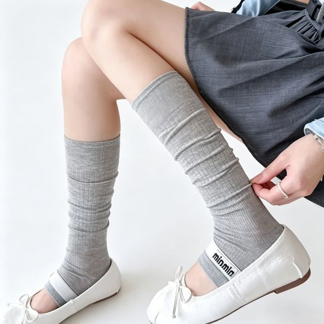 Mimiyu-Plain Leg Warmers Set